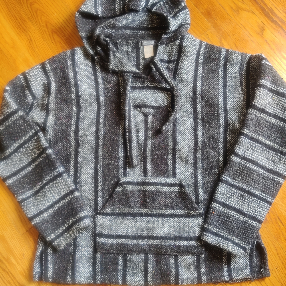 EARTHBOUND Charcoal and Light Gray Hooded Sweater